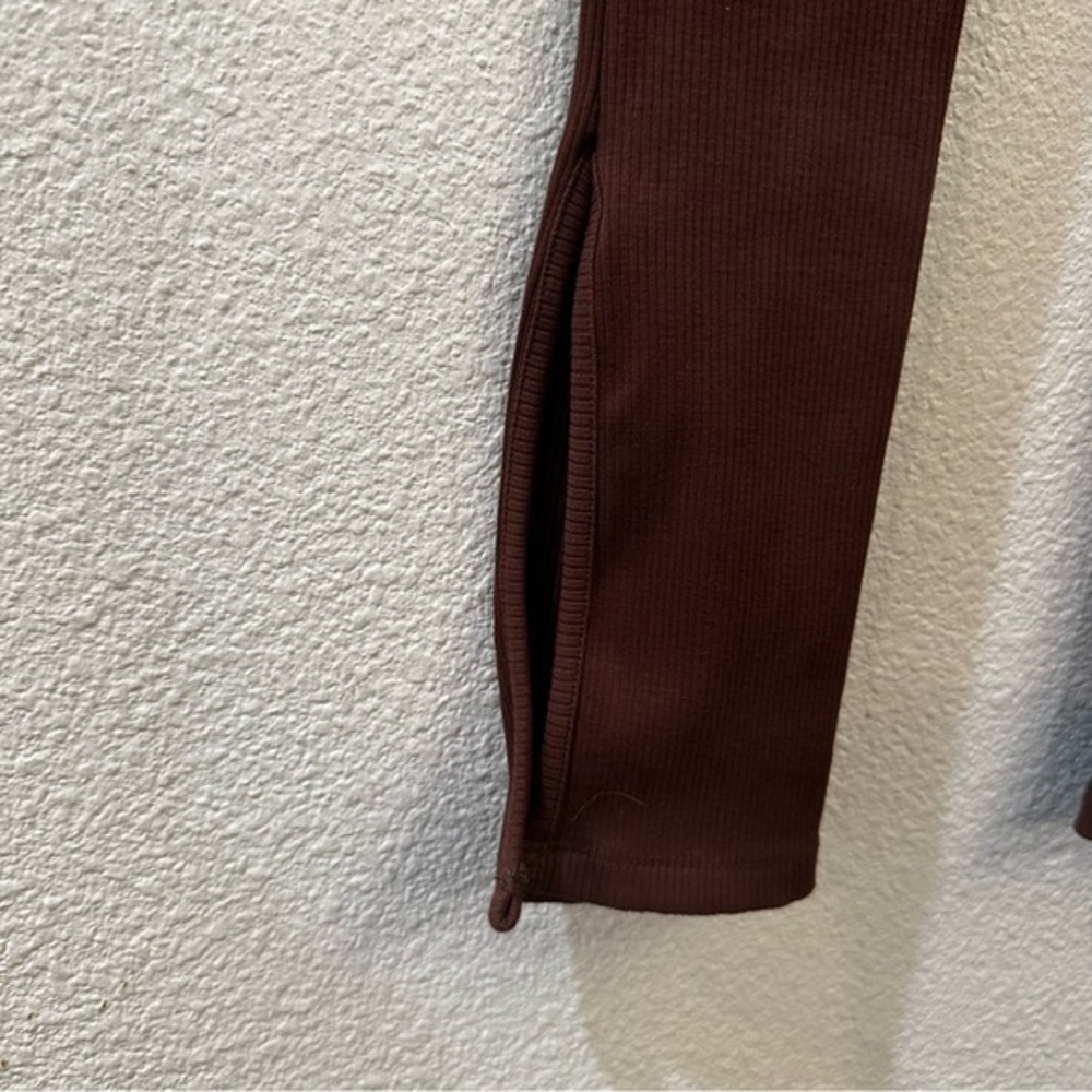Naked Wardrobe Women's Snatched & Slit High Waist Leggings Size S Chocolate - Picture 5 of 9